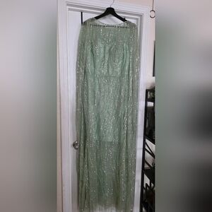 Elegant Sage Green Evening Gown